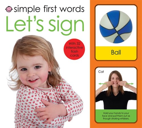 Simple first words let - let's, sign