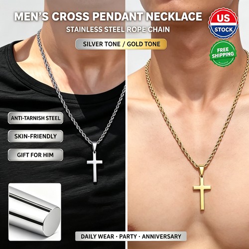 Men cross pendant - men’s,